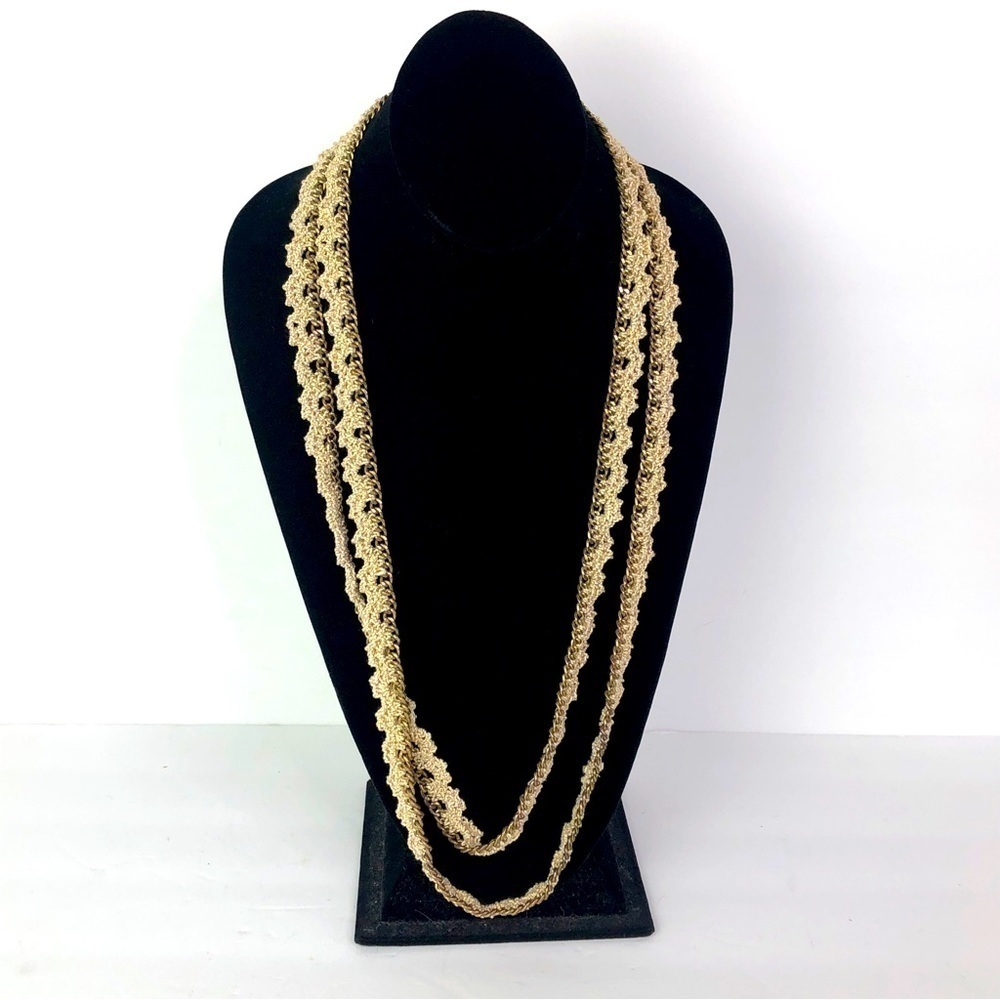 J. Crew embroidered trim wrap necklace
